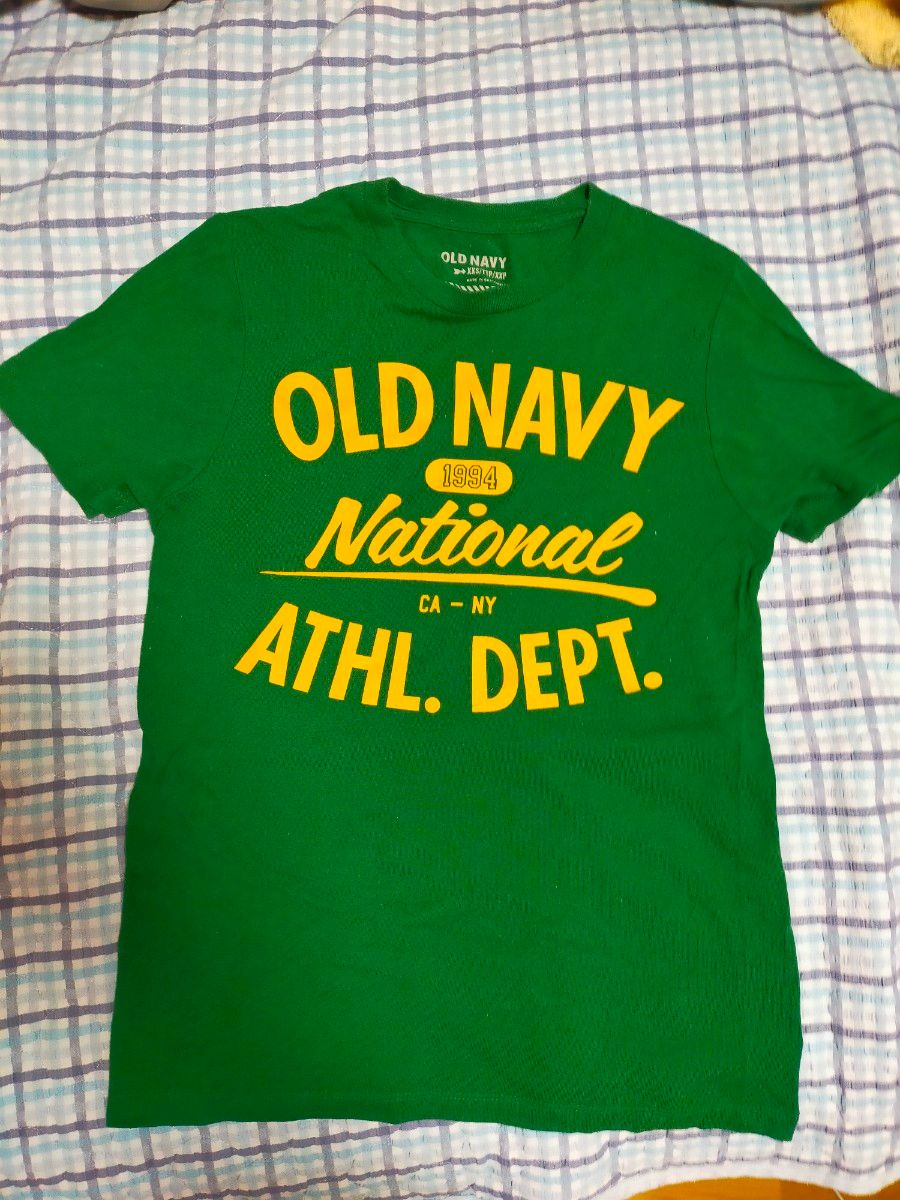 OLD NAVY グリーンロゴTシャツ M