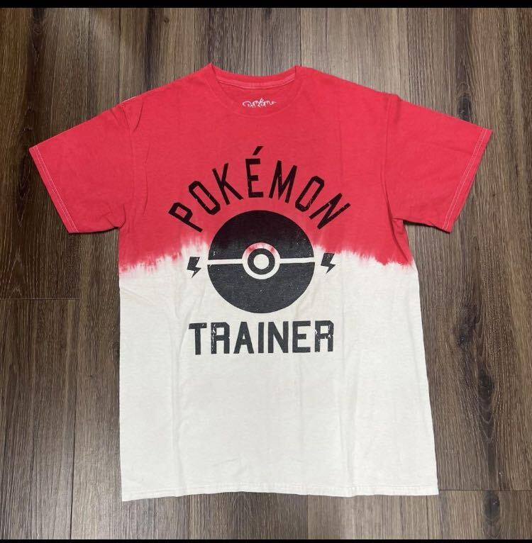 オ　US古着 ポケモン　POKEMON モンスターボール柄 Tシャツ　半袖