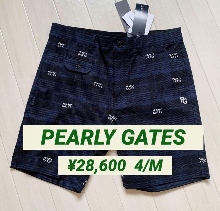 新品■28,600円【パーリーゲイツ】メンズ　ショートパンツ　4/M ゴルフウェア