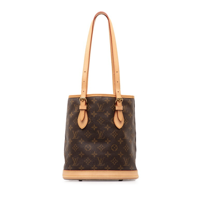 ルイ ヴィトン モノグラム バケットPM トートバッグ ショルダーバッグ M42238 ブラウン PVC レザー レディース LOUIS VUITTON 【中古】_画像1