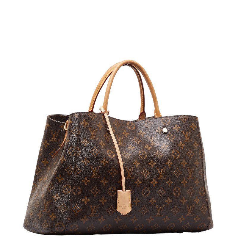 ルイ ヴィトン モノグラム モンテーニュGM ハンドバッグ ショルダーバッグ 2WAY M41067 ブラウン PVC レザー LOUIS VUITTON 【中古】_画像3