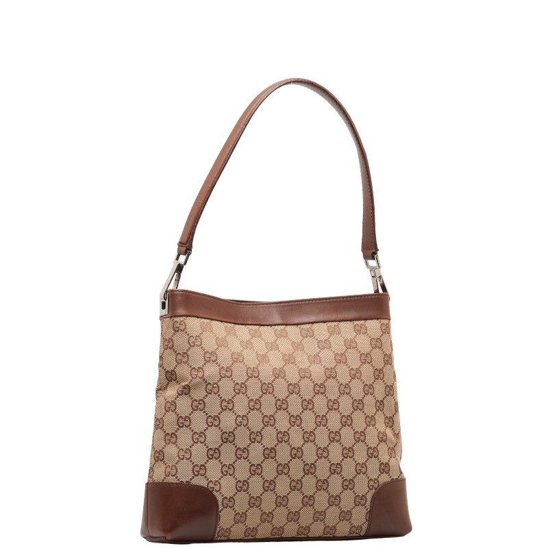 グッチ GGキャンバス ハンドバッグ ワンショルダーバッグ 33900 べージュ キャンバス レザー レディース GUCCI 【中古】_画像2