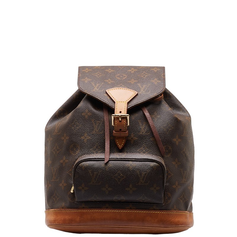 ルイ ヴィトン モノグラム モンスリMM リュック バックパック M51136 ブラウン PVC レザー レディース LOUIS VUITTON 【中古】_画像1