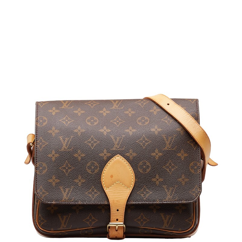 ルイ ヴィトン モノグラム カルトシエールGM ショルダーバッグ M51252 ブラウン PVC レザー レディース LOUIS VUITTON 【中古】_画像1