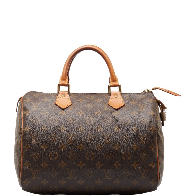 ルイ ヴィトン モノグラム スピーディ30 ハンドバッグ M41526 ブラウン PVC レザー レディース LOUIS VUITTON 【中古】_画像1