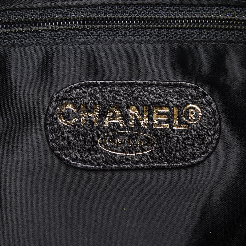 シャネル デカココマーク チェーン トート ハンドバッグ ブラック ラムスキン レディース CHANEL 【中古】_画像8