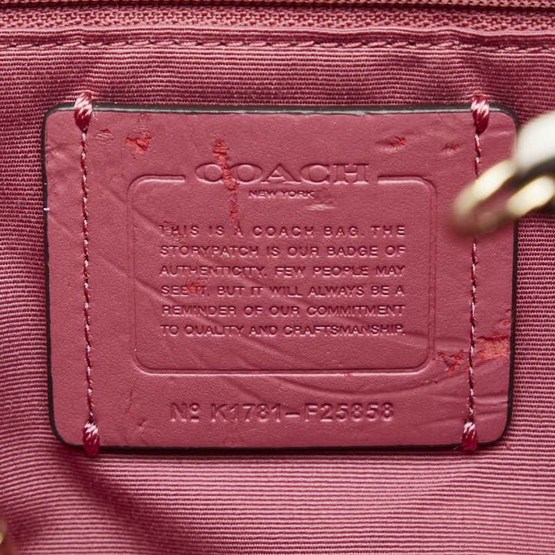 コーチ フラワー 花 スモールレクシー ハンドバッグ F25858 ホワイト マルチカラー レザー レディース COACH 【中古】_画像8