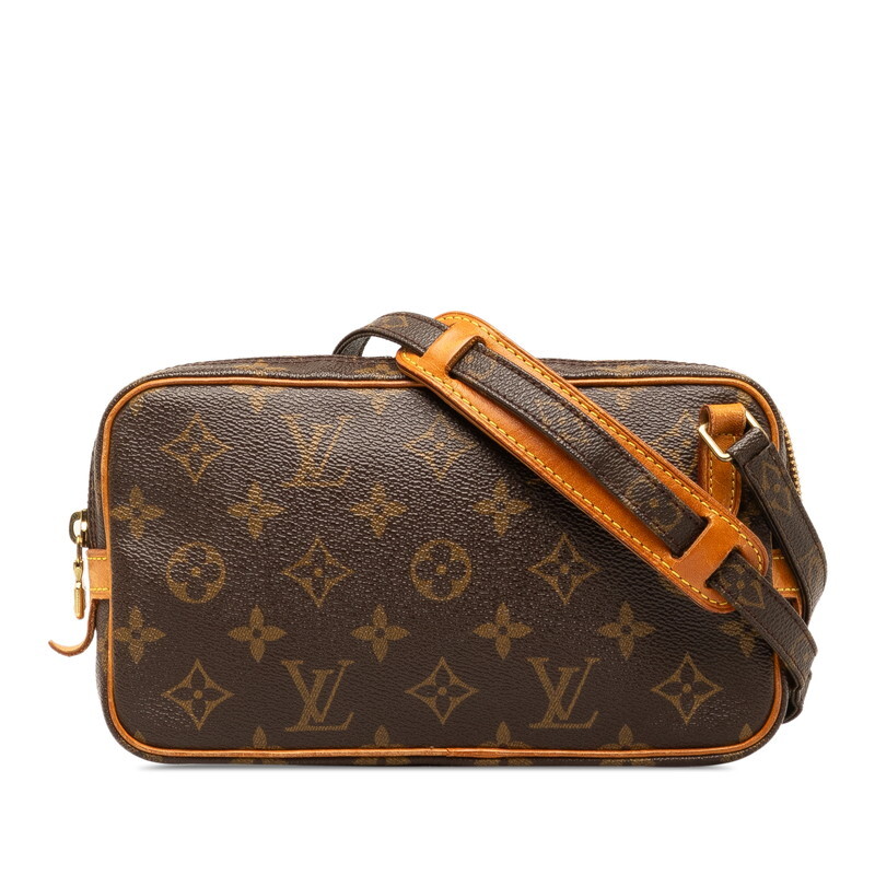 ルイ ヴィトン モノグラム ポシェット マルリーバンドリエール 斜め掛け ショルダーバッグ M51828 ブラウン PVC LOUIS VUITTON 【中古】_画像1