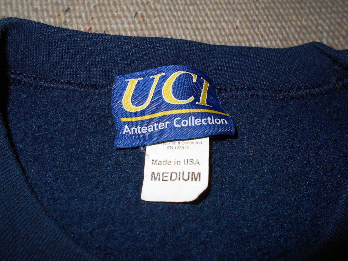 １９９０S UNIVERSITY OF CALIFORNIA IRVINEカリフォルニア大学アーバイン ビンテージ ネイビー前VスウェットMADE IN USA VINTAGE FOOTBALL_画像5