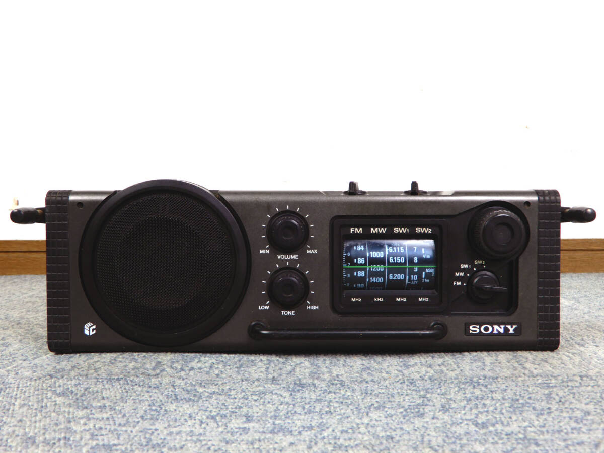 SONY * Sony BCL radio Sky sensor 6000 ICF-6000 operation verification ending * FM/MW/SW1/SW2 4 band outdoor design 