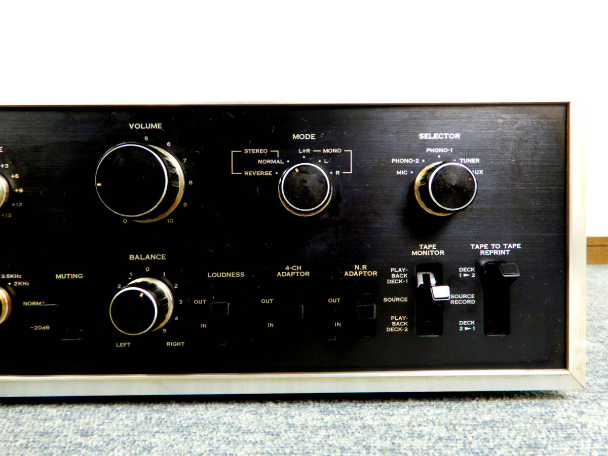 SANSUI * Sansui pre-main amplifier AU-9500 operation verification ending * 1972 year sale at that time. top class pre-main amplifier 