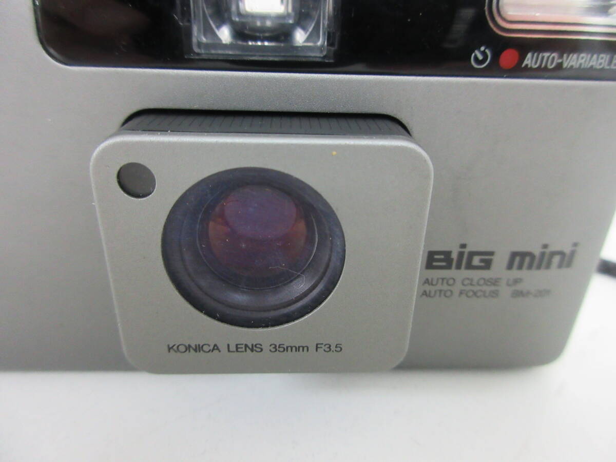 中古 カメラ Konica コニカ BiG mini ビッグミニ BM-201 フィルムカメラ ※通電のみ確認済 ／Fの画像9