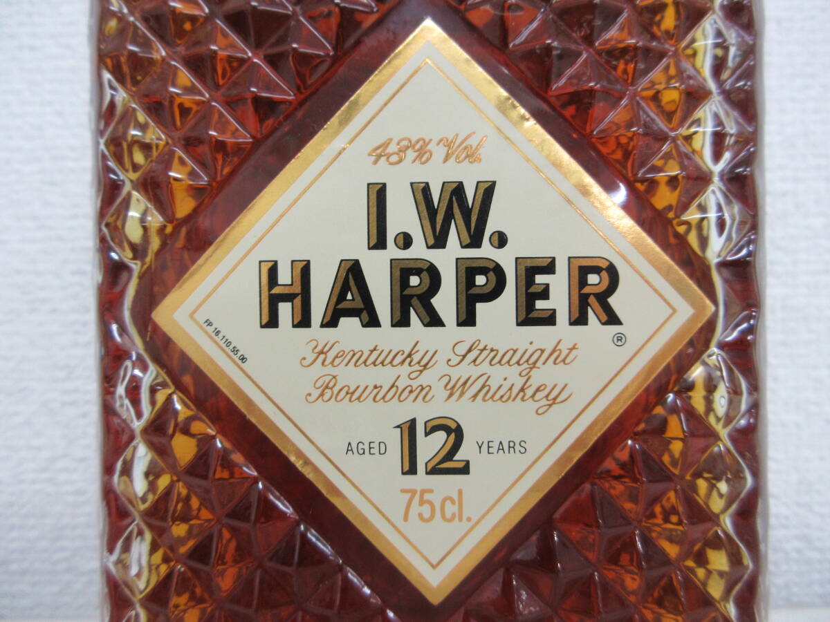 1円～【未開栓】 古酒 I.W. HARPER ハーパー 12年 750ml 43% 箱付き バーボン ／け_画像3