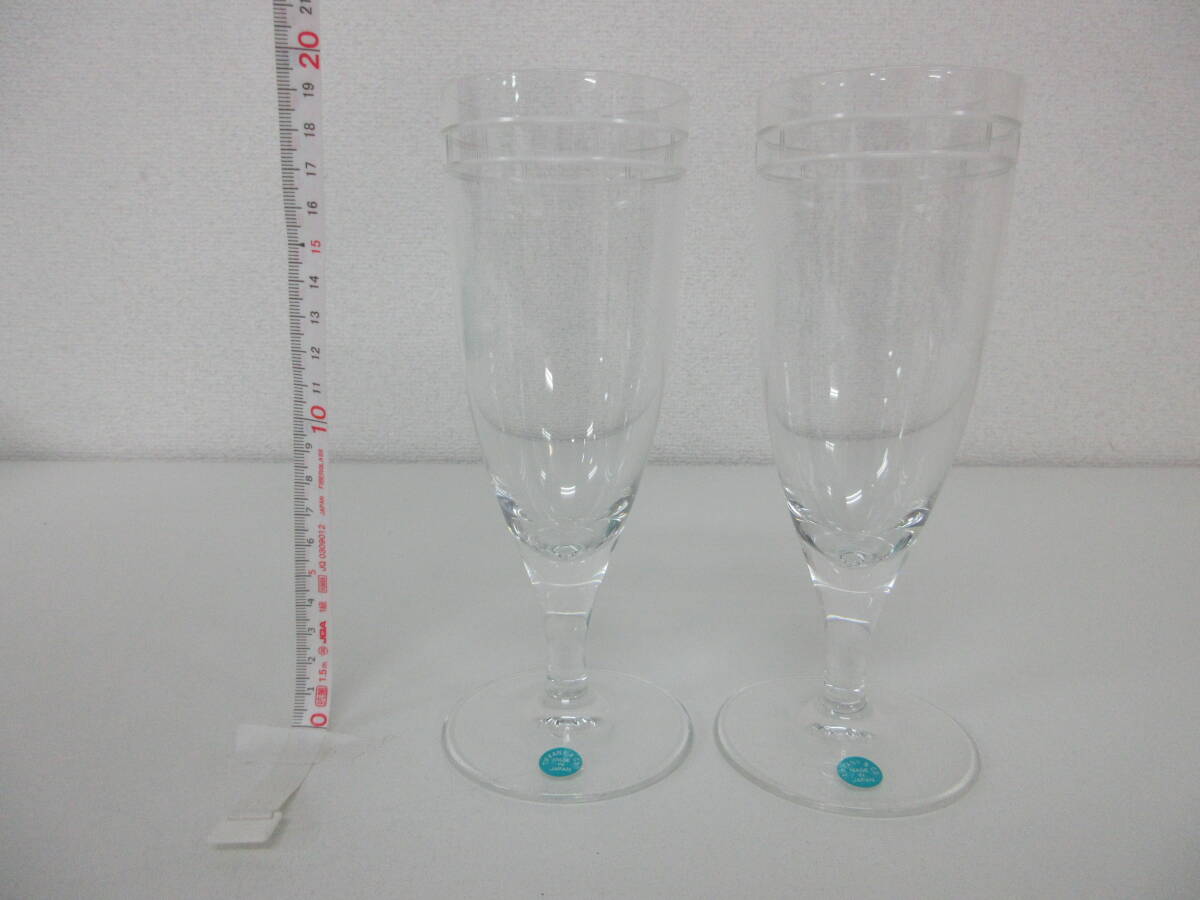 中古 ペアグラス TIFFANY＆Co. ティファニー シャンパングラス ブランド洋食器 箱付き ／は_画像2