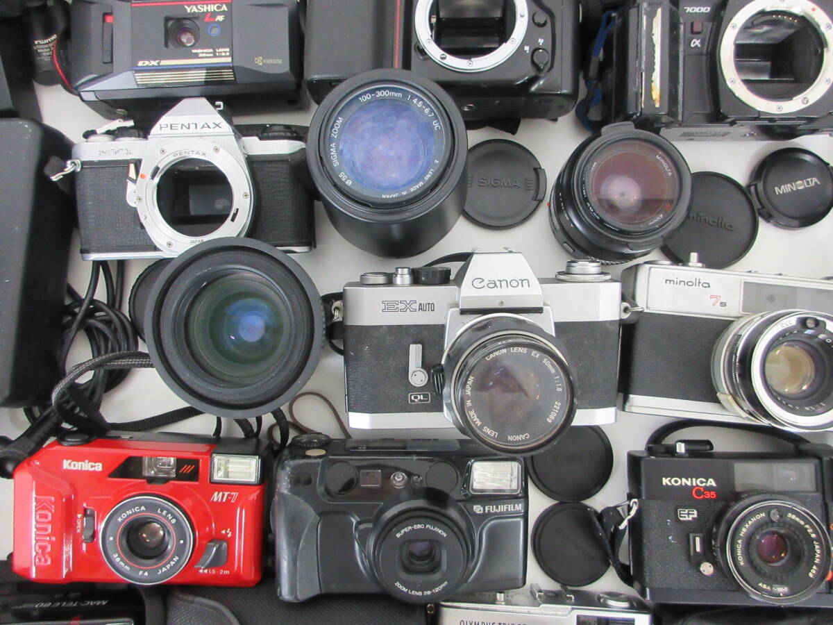 1円～ 中古 ジャンク カメラ レンズ 大量 フィルムカメラ まとめ (コンパクトカメラ レンズ など ）部品 パーツ取り ／②_画像6