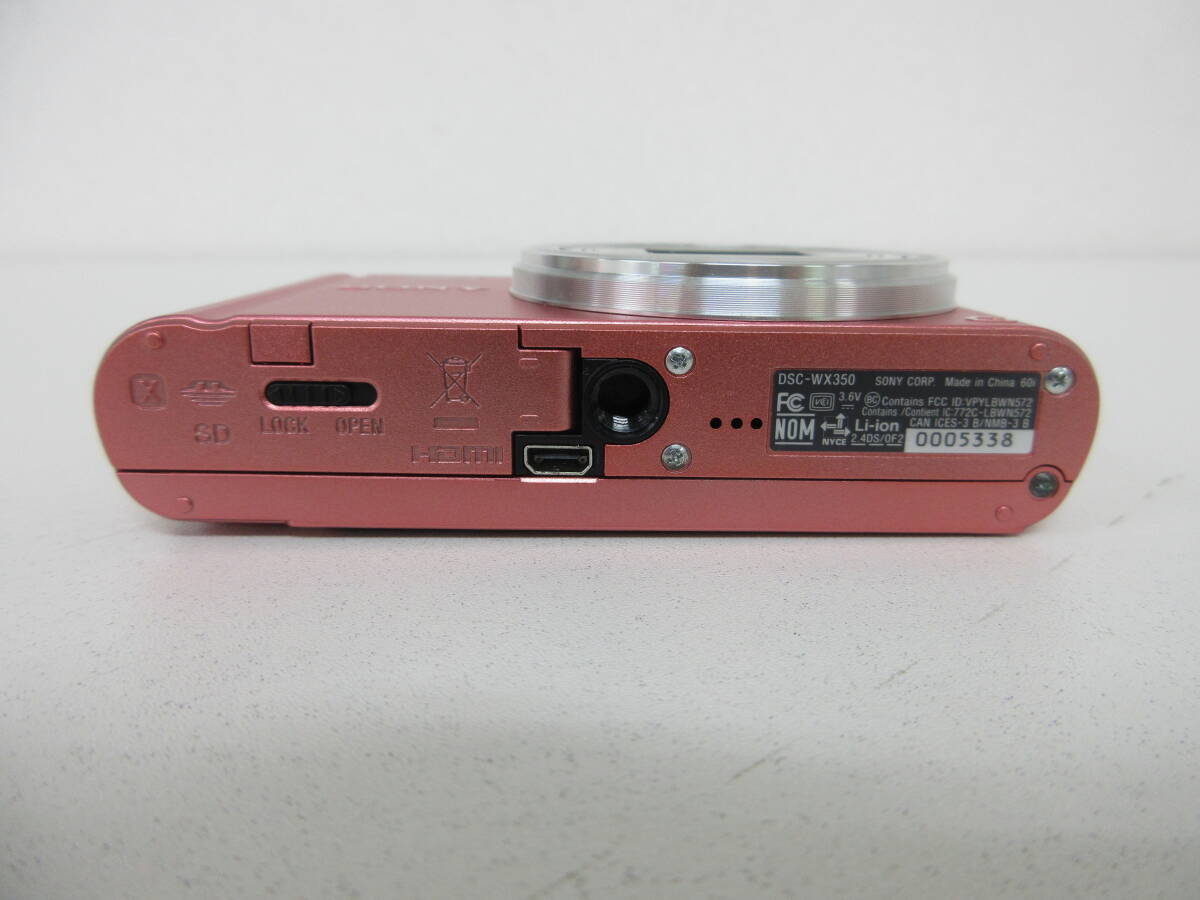 中古 カメラ SONY ソニー Cyber-shot サイバーショット DSC-WX350 ピンク コンパクトデジタルカメラ ※動作未確認 ／D_画像5