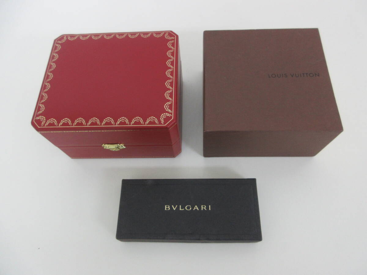 中古 ブランド 空箱 3点 / Cartier カルティエ COWA 0043 時計ケース / LOUIS VUITTON ルイヴィトン / BVLGARI ブルガリ / ケース 箱 ／Z_画像1