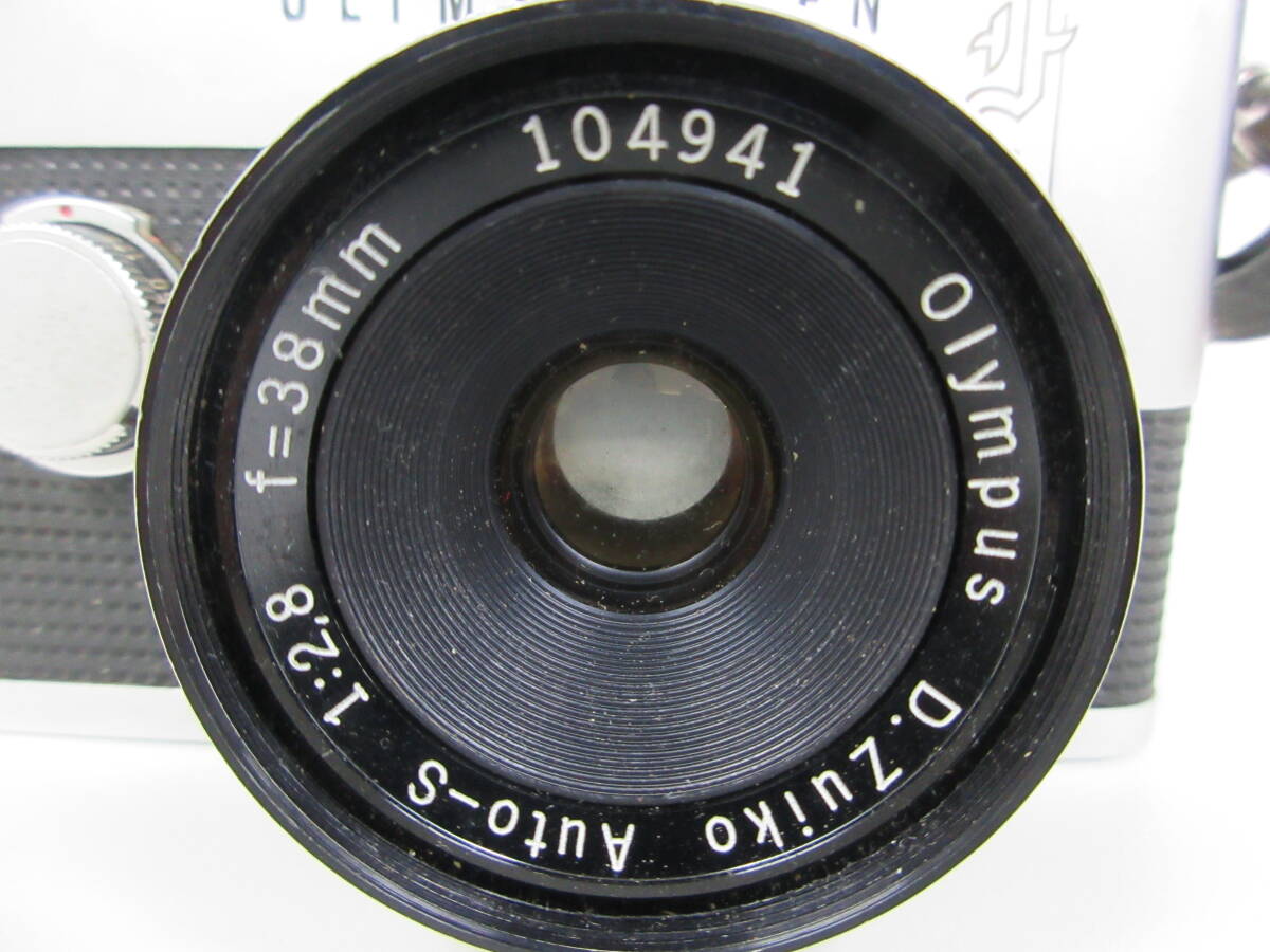 中古 カメラ OLYMPUS PEN F オリンパス ペンF / Olympus D.Zuiko Auto-S 1:2.8 38mm フィルムカメラ ※動作未確認 ／A_画像3
