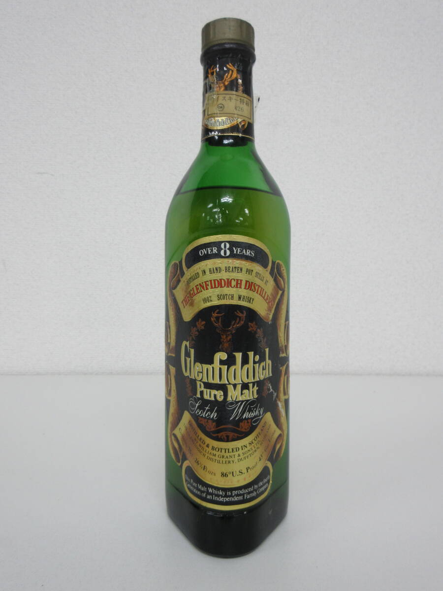 1円～【未開栓】古酒 Glenfiddich グレンフィディック 8年 ピュアモルト 760ml 43% 特級表示 ウイスキー ／Rの画像1