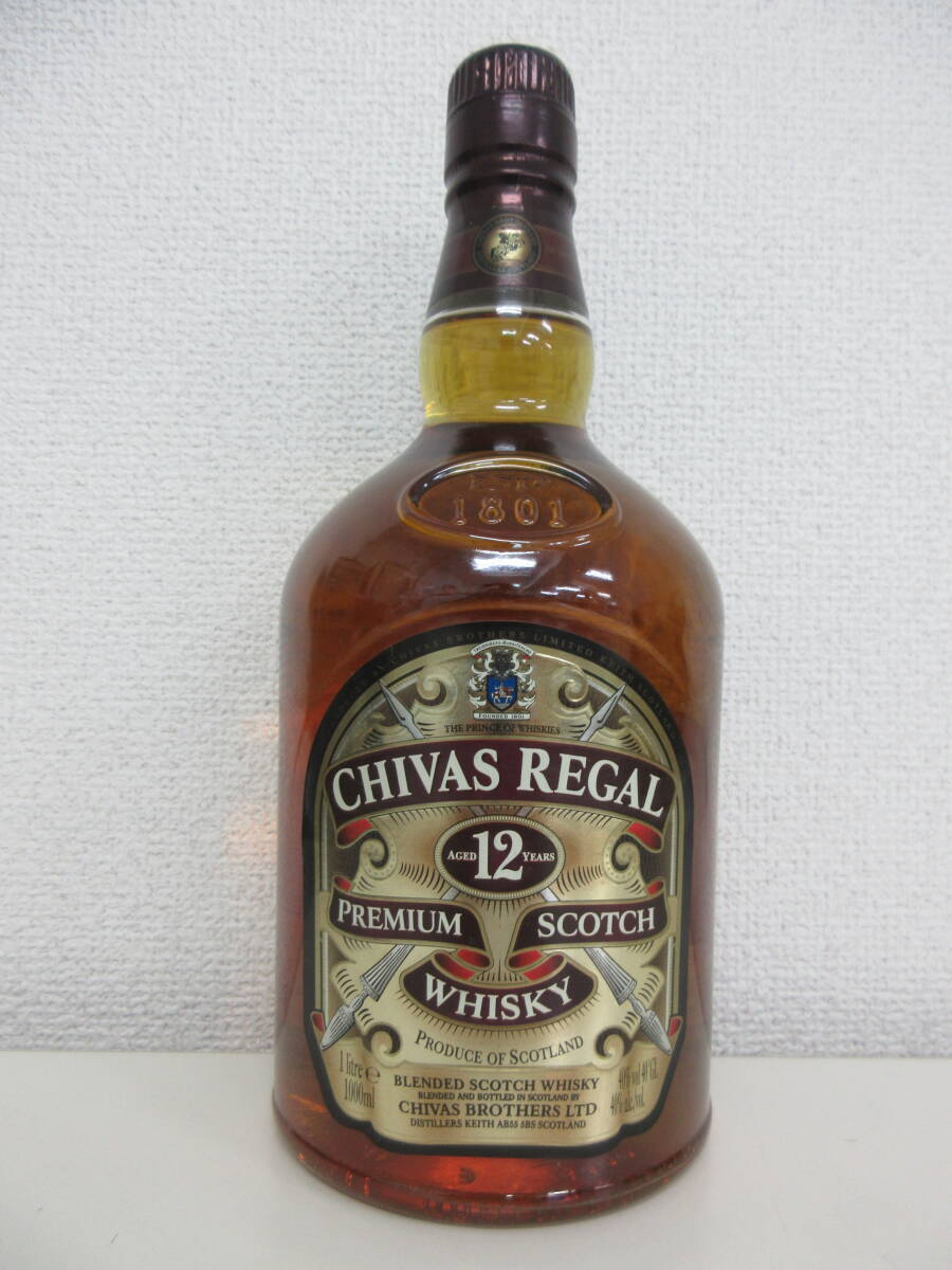 1円～【未開栓】 古酒 CHIVAS REGAL シーバスリーガル 12年 スコッチウイスキー 1000ml 1L 40％ 箱付き ／こ_画像2