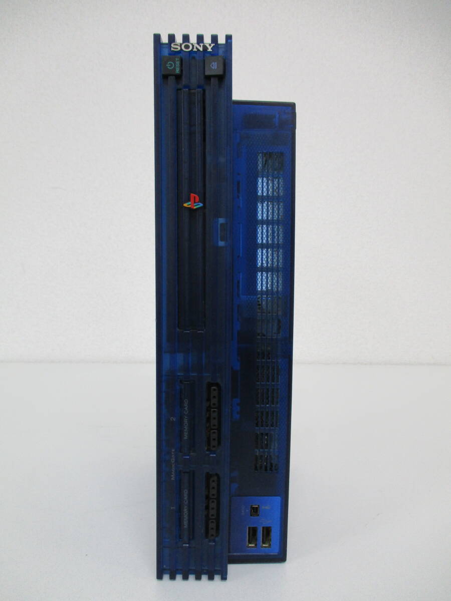 中古 ゲーム機 SONY ソニー PlayStation2 本体 SCPH-37000 オーシャンブルー PS2 ＋ コントローラー ３点セット 現状品 ※動作未確認 ／P_画像2