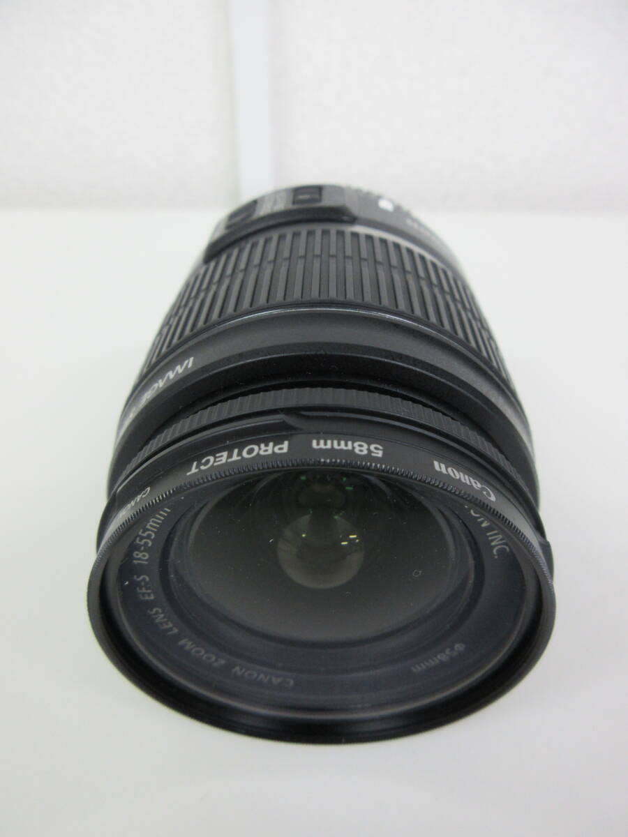 中古 カメラレンズ キャノン CANON ZOOM LENS EF-S 18-55mm 1:3.5-5.6 IS IMAGE STABILIZER ※動作未確認 ／L_画像3