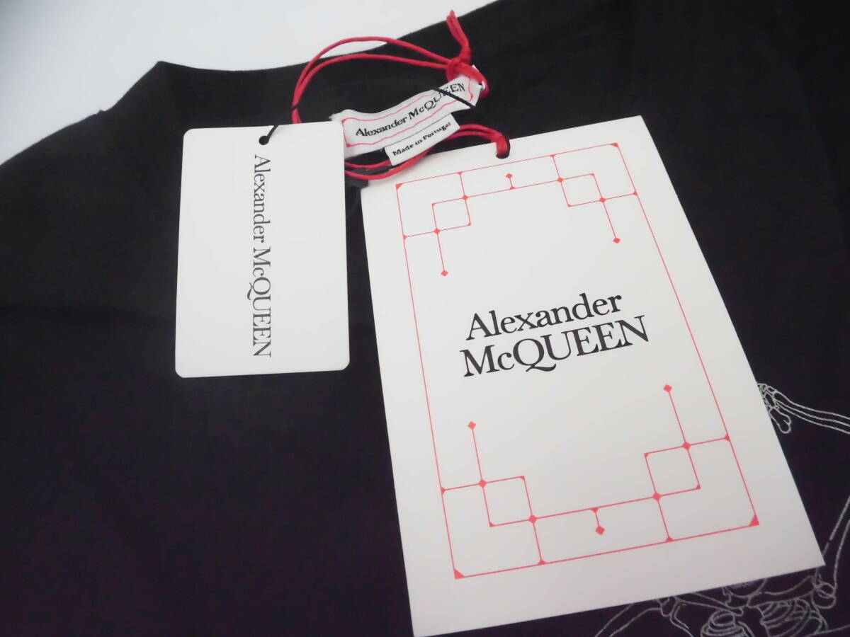 ★ Y37 Alexander Mc QUEEN アレキサンダーマックイーン メンズ Tシャツ 半袖 スカル 骸骨 Mサイズ ブラック タグ付き 未使用品 ★_画像10