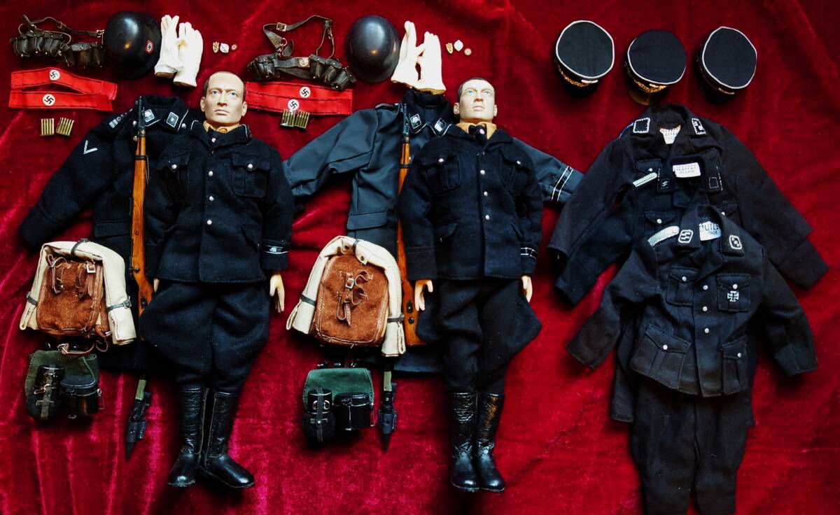 1/6 figure nachis parent ..to- ton kopf.... uniform * system cap . together IN THE PAST TOYSnachis Germany Germany army parent .. black clothes WW2