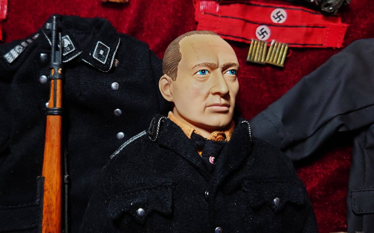 1/6 figure nachis parent ..to- ton kopf.... uniform * system cap . together IN THE PAST TOYSnachis Germany Germany army parent .. black clothes WW2