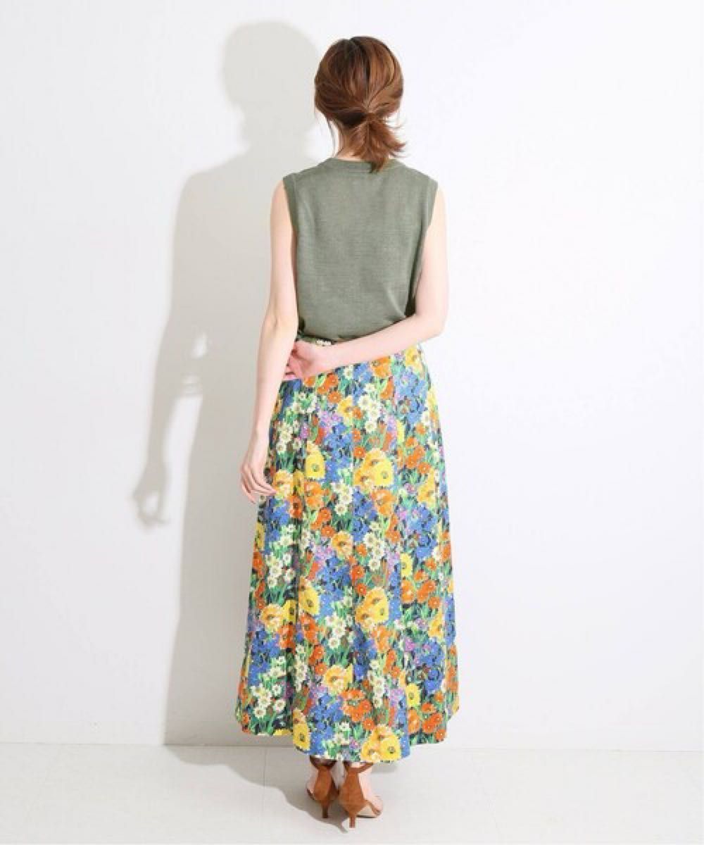 IENA LA BOUCLE フラワープリント ラップスカート IENA LA BOUCLE フラワープリント ラップスカート