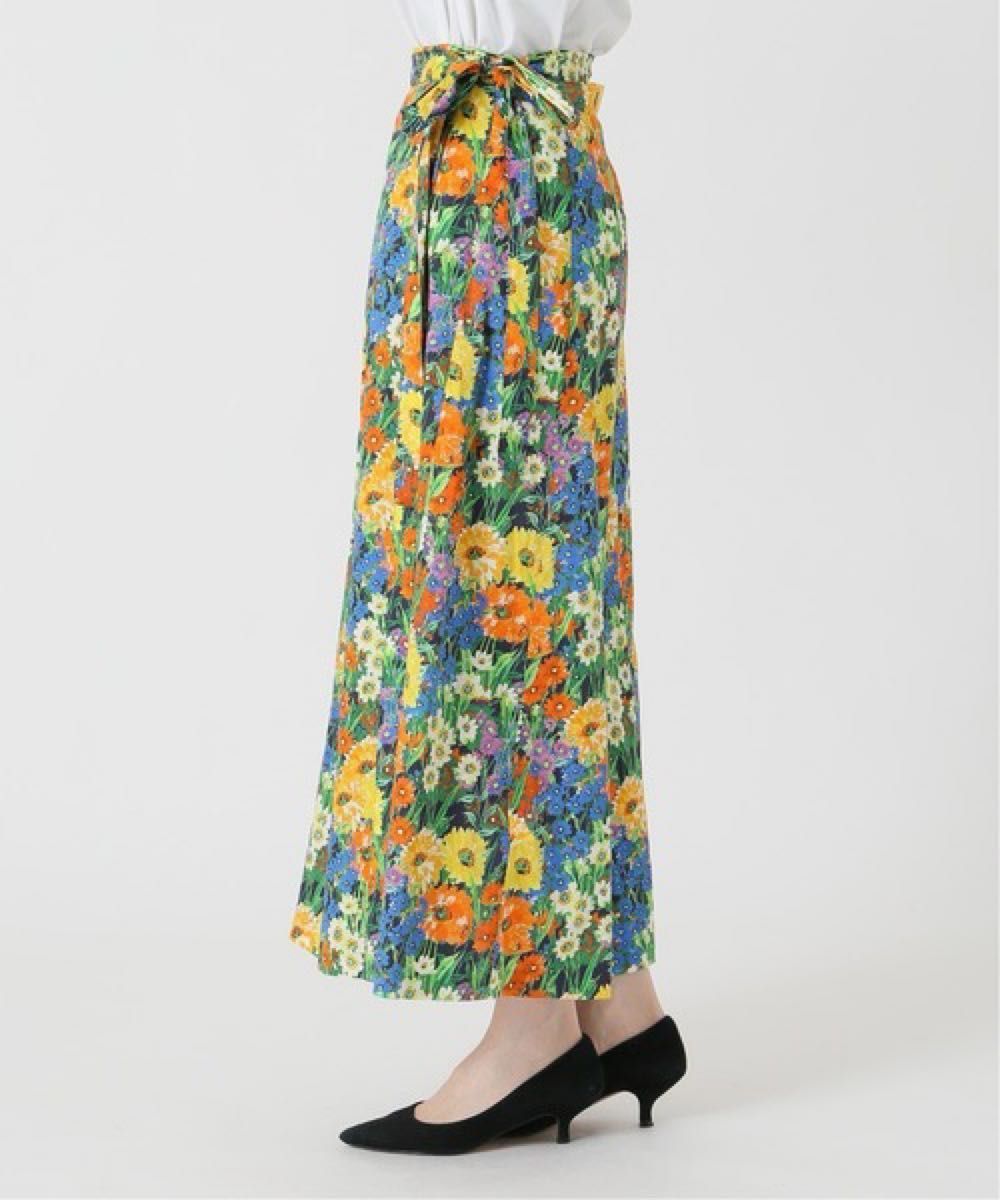 IENA LA BOUCLE フラワープリント ラップスカート IENA LA BOUCLE フラワープリント ラップスカート