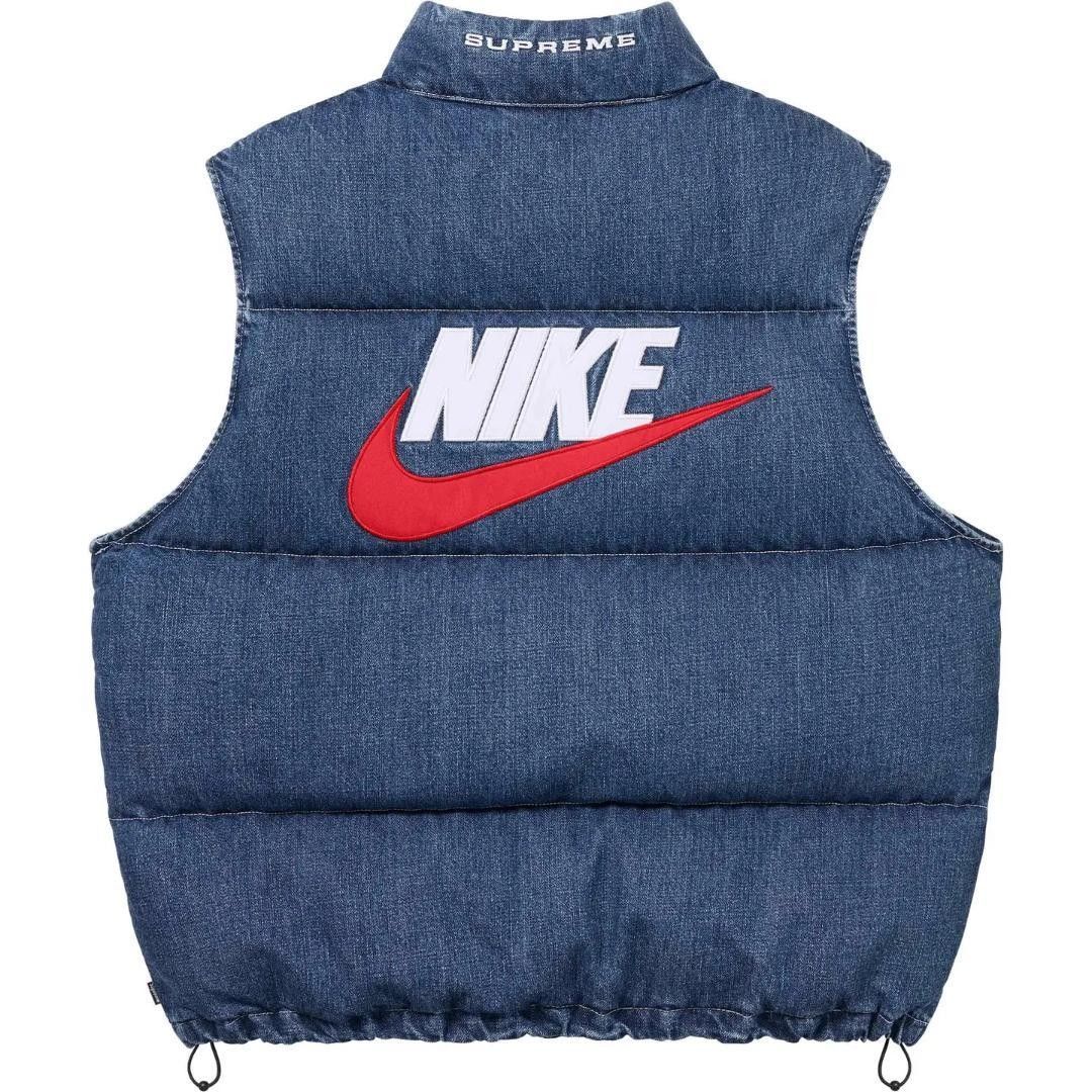 Supreme x Nike Denim Puffer Vest Indigo シュプリーム ナイキ デニム パファー ベスト S