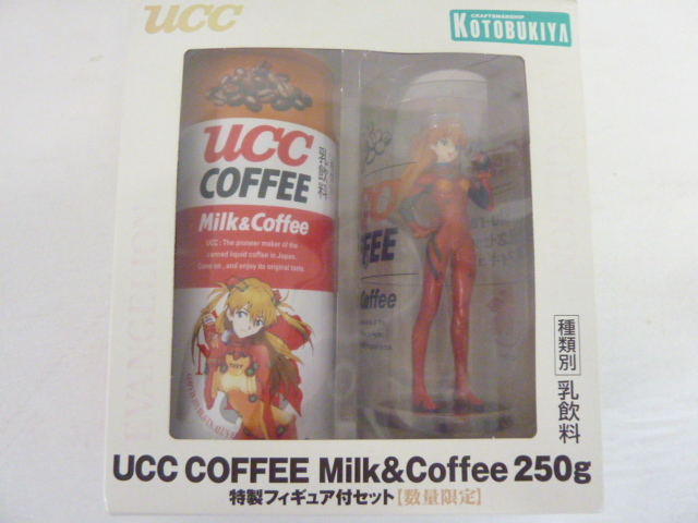 R891 新品未使用品 エヴァンゲリオン新劇場版：破 UCC COFFEE Milk&Coffee 250g 特製フィギュアセット 数量限定品 3点セット の画像4