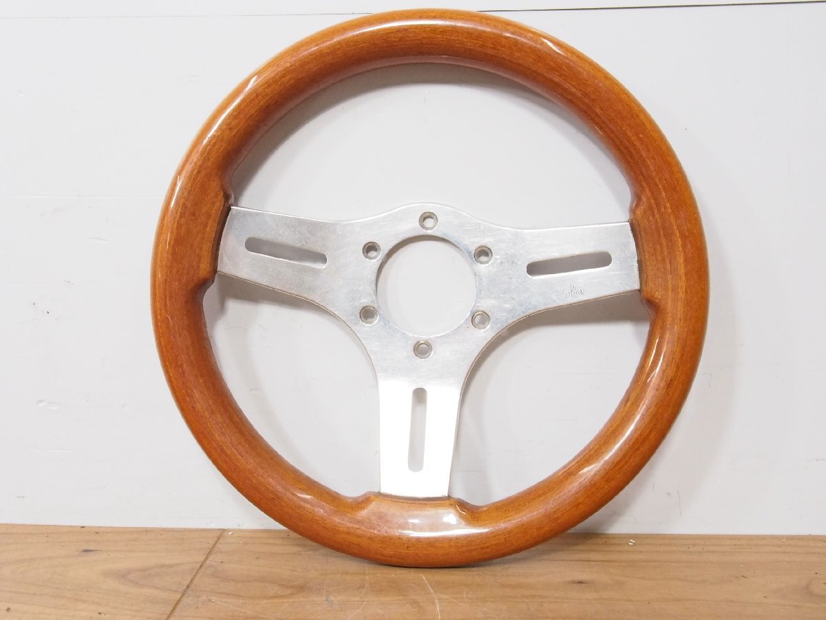 *[1F0404-23] old car that time thing OBA over wooden steering wheel diameter 28.5cm Junk 