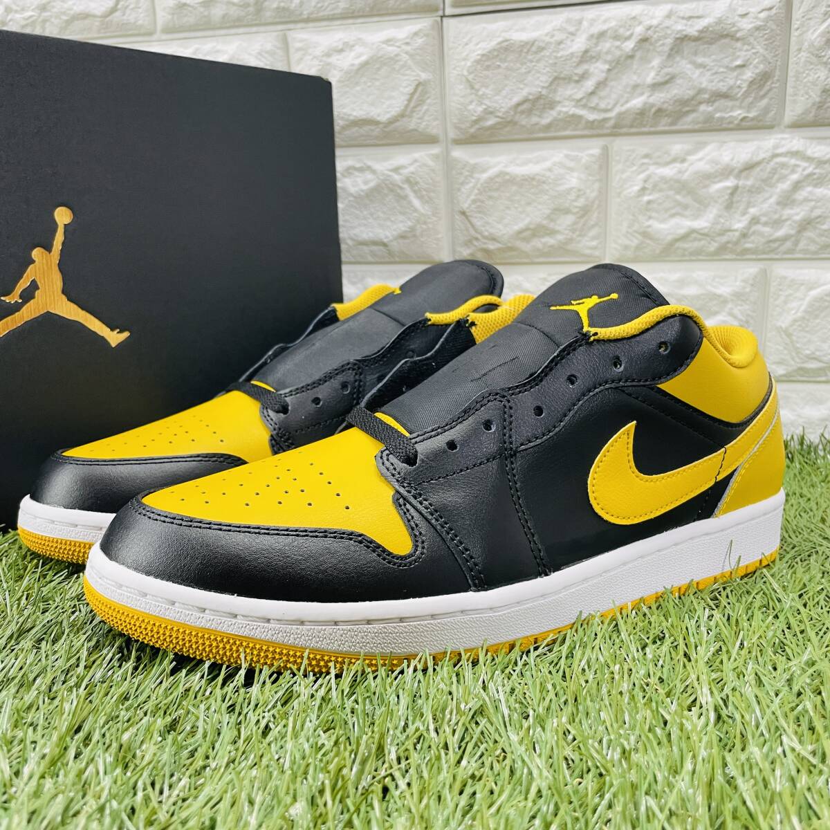 ナイキ エア ジョーダン 1 ロー 白黒黄 Nike Air Jordan 1 Low AJ1 メンズスニーカー 27.0cm 553558-072_画像7