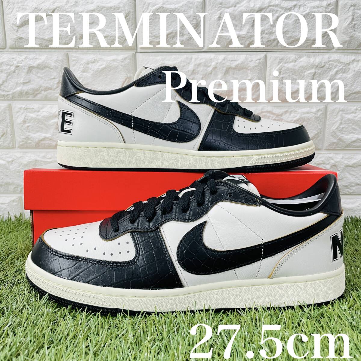 ナイキ ターミネーター ロー プレミアム クロコ NIKE TERMINATOR LOW premium メンズスニーカー 27.5cm FQ8127-030_画像1