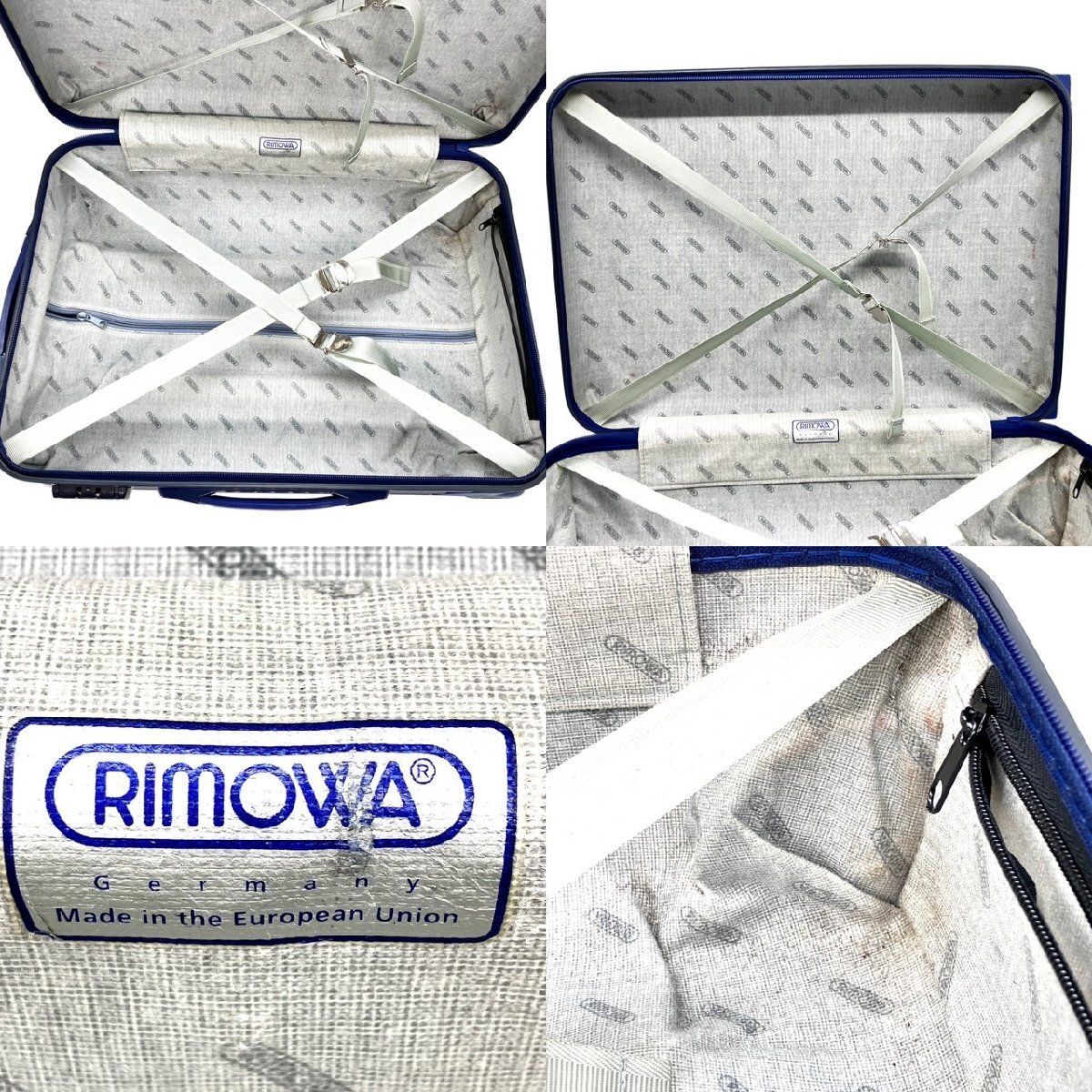 リモワ RIMOWA サルサ スーツケース 35L 2輪 ブルー 青 857.52.10.4 1～3泊 旅行 トラベル 機内持ち込みサイズ 6-2-010_画像9