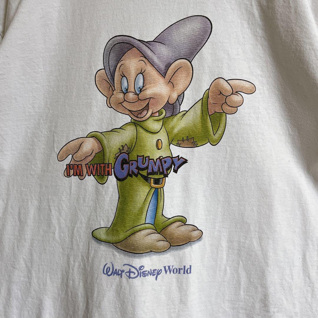 90's Disney ディズニー 白雪姫 7人の小人 ドーピー Tシャツ L 90's Disney ディズニー 白雪姫 7人の小人 ドーピー Tシャツ L