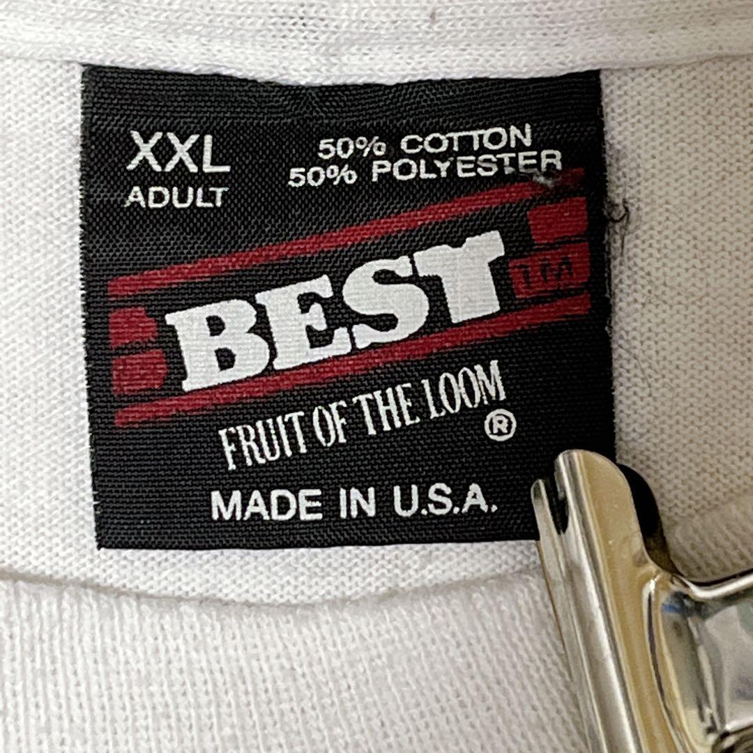 90's フルーツオブザルーム USA製 アメリカ製 ビンテージTシャツ 白 2XL 90年代ヴィンテージ シングルステッチ 企業系 HTK3948_画像7