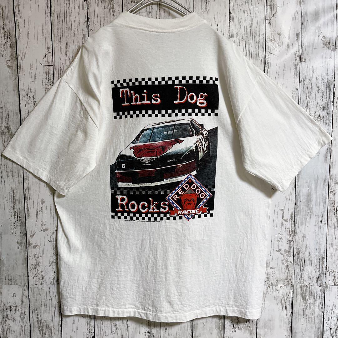 90's All Sport NAS CAR USA製 ビンテージTシャツ 白 XL US古着 90's All Sport NAS CAR USA製 ビンテージTシャツ 白 XL US古着