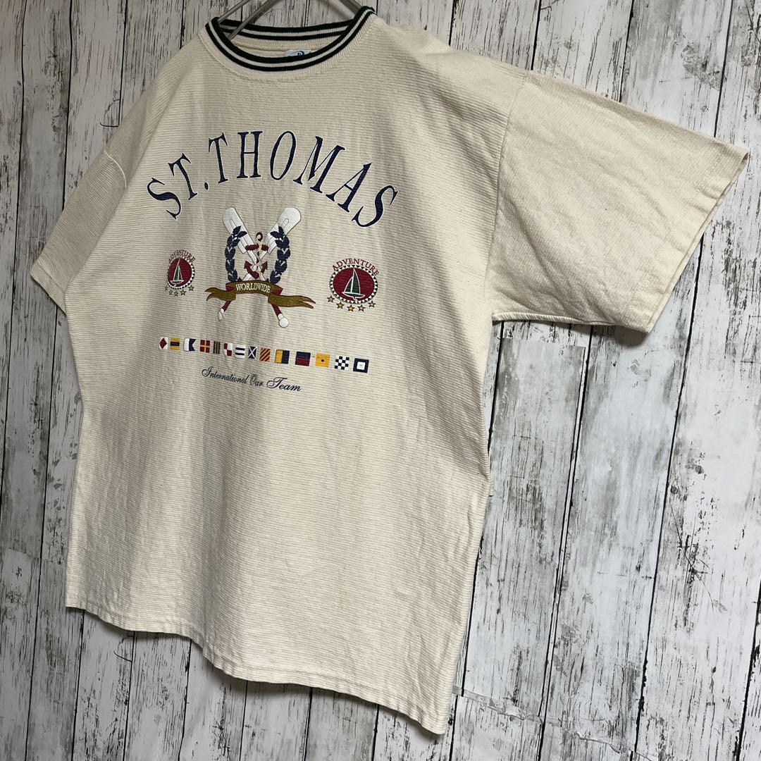 90's Cal Cru USA製 ビンテージTシャツ ベージュ XL シングル 90's Cal Cru USA製 ビンテージTシャツ ベージュ XL シングル