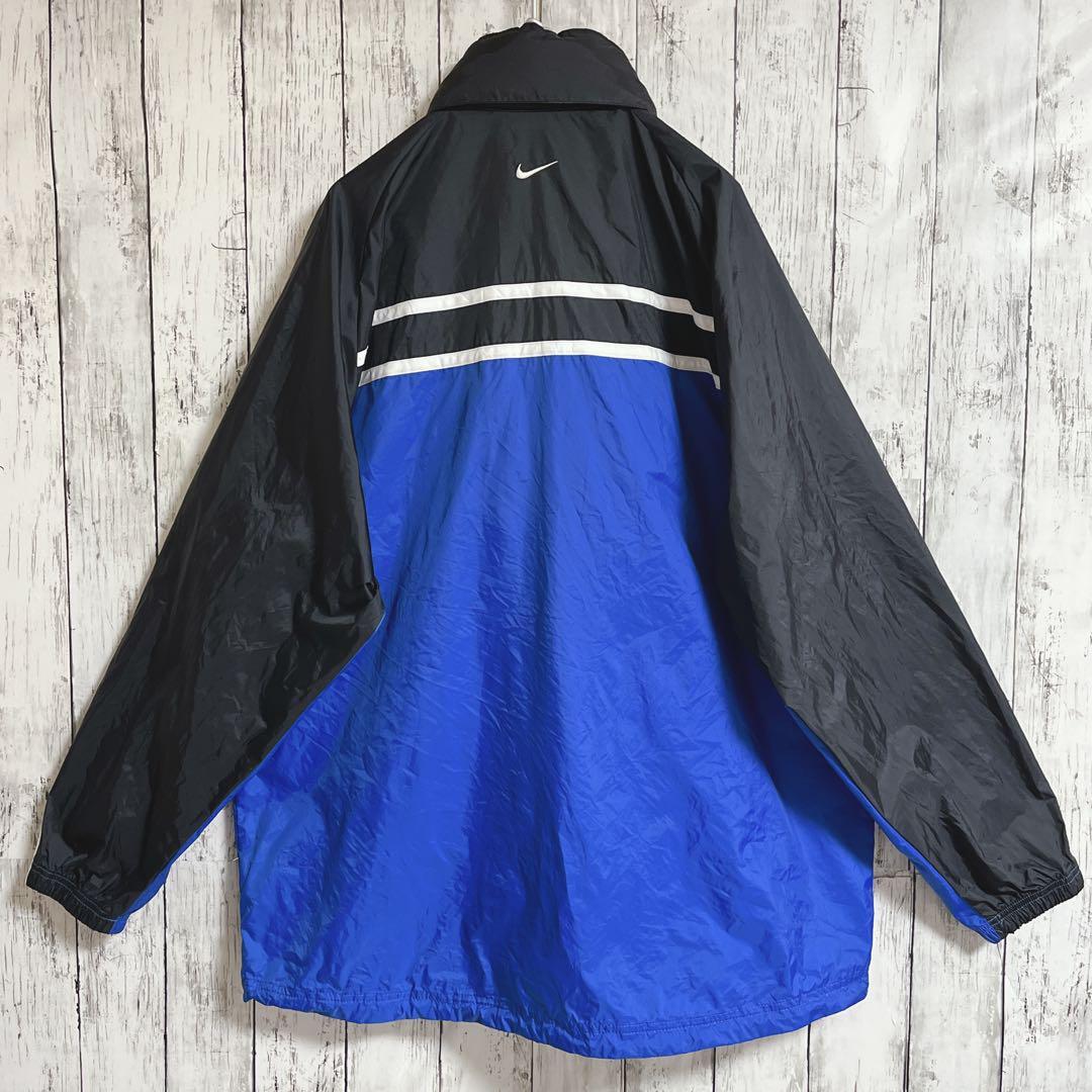 00's NIKE ナイキ ナイロンジャケット 青黒 XL ワンポイント 00's NIKE ナイキ ナイロンジャケット 青黒 XL ワンポイント