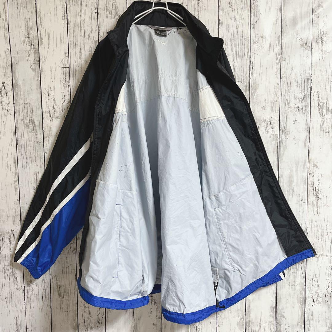 00's NIKE ナイキ ナイロンジャケット 青黒 XL ワンポイント 00's NIKE ナイキ ナイロンジャケット 青黒 XL ワンポイント