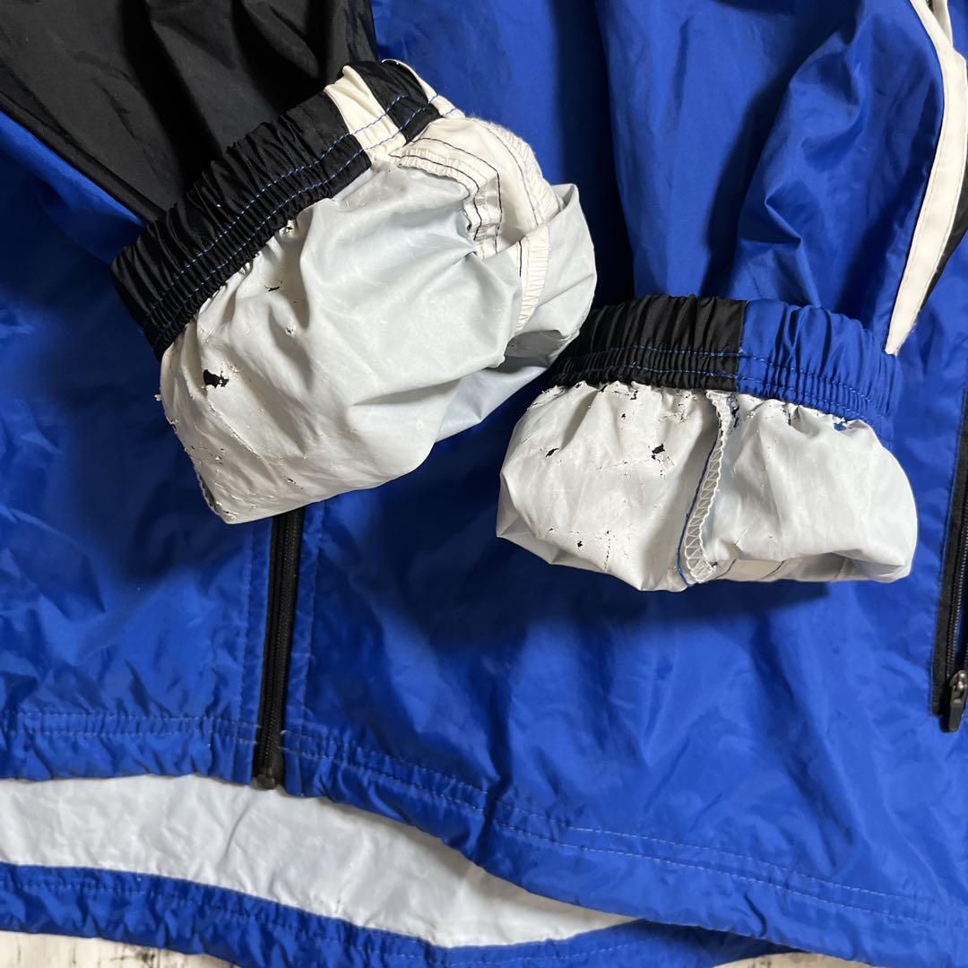 00's NIKE ナイキ ナイロンジャケット 青黒 XL ワンポイント 00's NIKE ナイキ ナイロンジャケット 青黒 XL ワンポイント