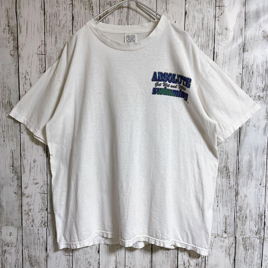 90's WILD OATS USA製 アメリカ製 ビンテージTシャツ XL 白 90 90's WILD OATS USA製 アメリカ製 ビンテージTシャツ XL 白 90