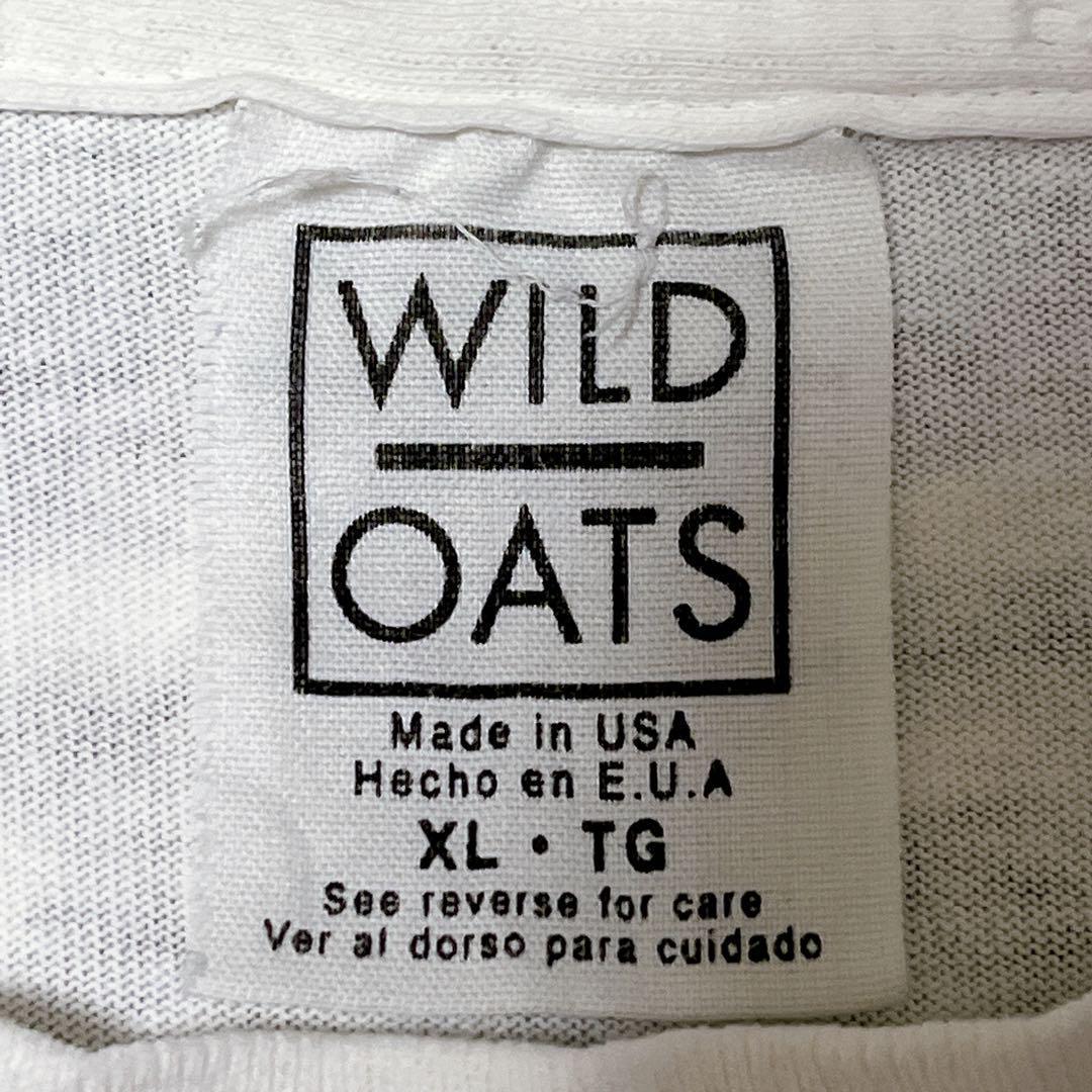 90's WILD OATS USA製 アメリカ製 ビンテージTシャツ XL 白 90 90's WILD OATS USA製 アメリカ製 ビンテージTシャツ XL 白 90