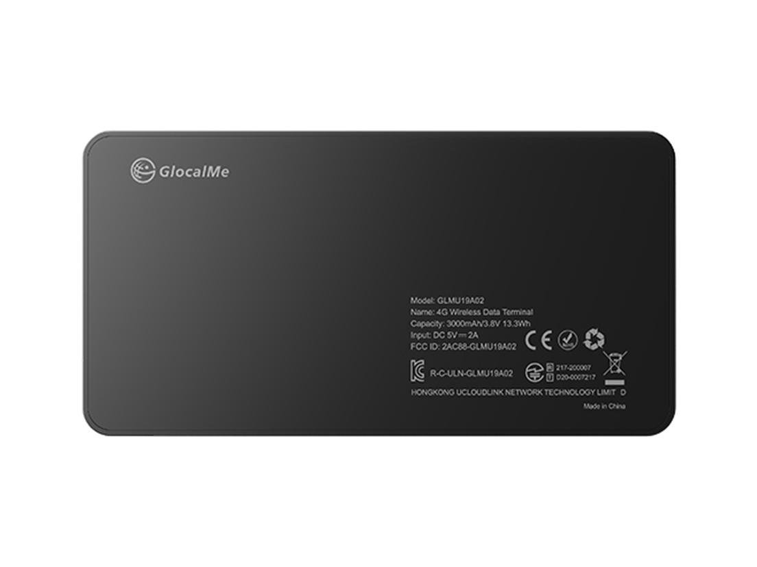 【送料無料】SIMフリー GlocalMe U3 WiFiルーター ポケットWiFi 軽量/薄型(ブラック) 10台接続 クラウド機能なし 充電ケーブル付き★美品_画像2