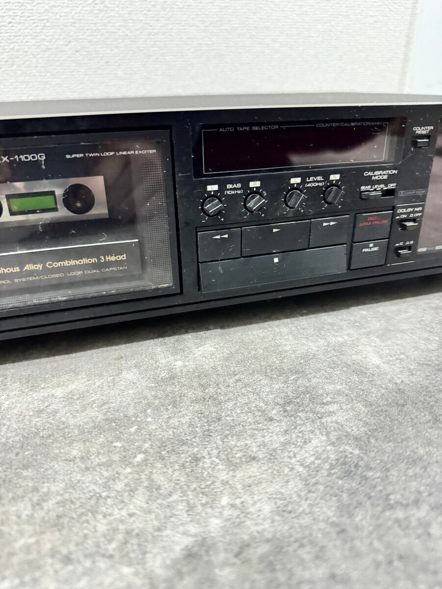 【1000円スタート】KENWOOD ケンウッド KX-1100G カセットデッキ STEREO CASSETTE DECK 音響機器 オーディオ機器_画像3