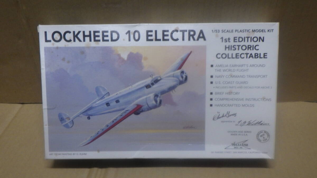 031 Williams 1/53 Lockheed 10 Electra 1st Edition Historic Collectable アメリカ 未組立品 現状品の画像1