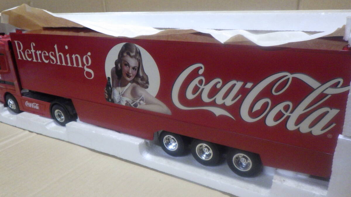 ⑭ SIS 1/24 RC радиоконтроллер Coca * Cola прицеп Refreshing Trailer текущее состояние товар 